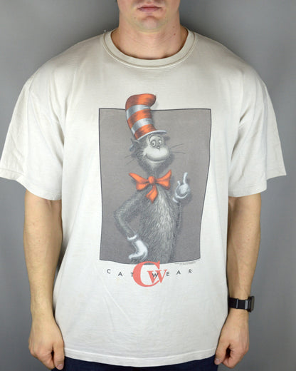 Vintage Dr Seuss Cat in the Hat Cat Wear 1997 t shirt (made In USA)