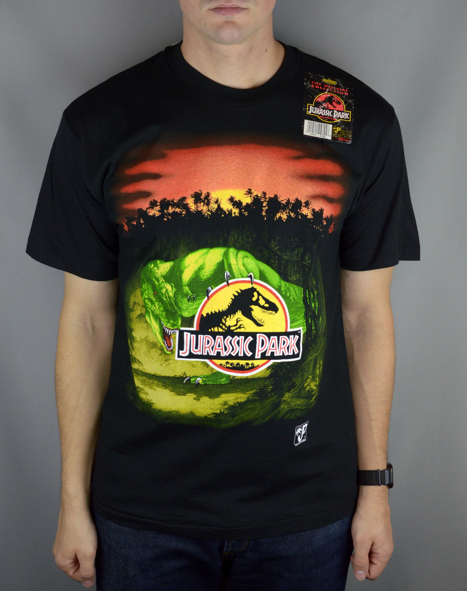 Vintage Jurassic Park T Rex 1993 t shirt L (Deadstock, Made In USA, Single Stitch) - Underdog Store