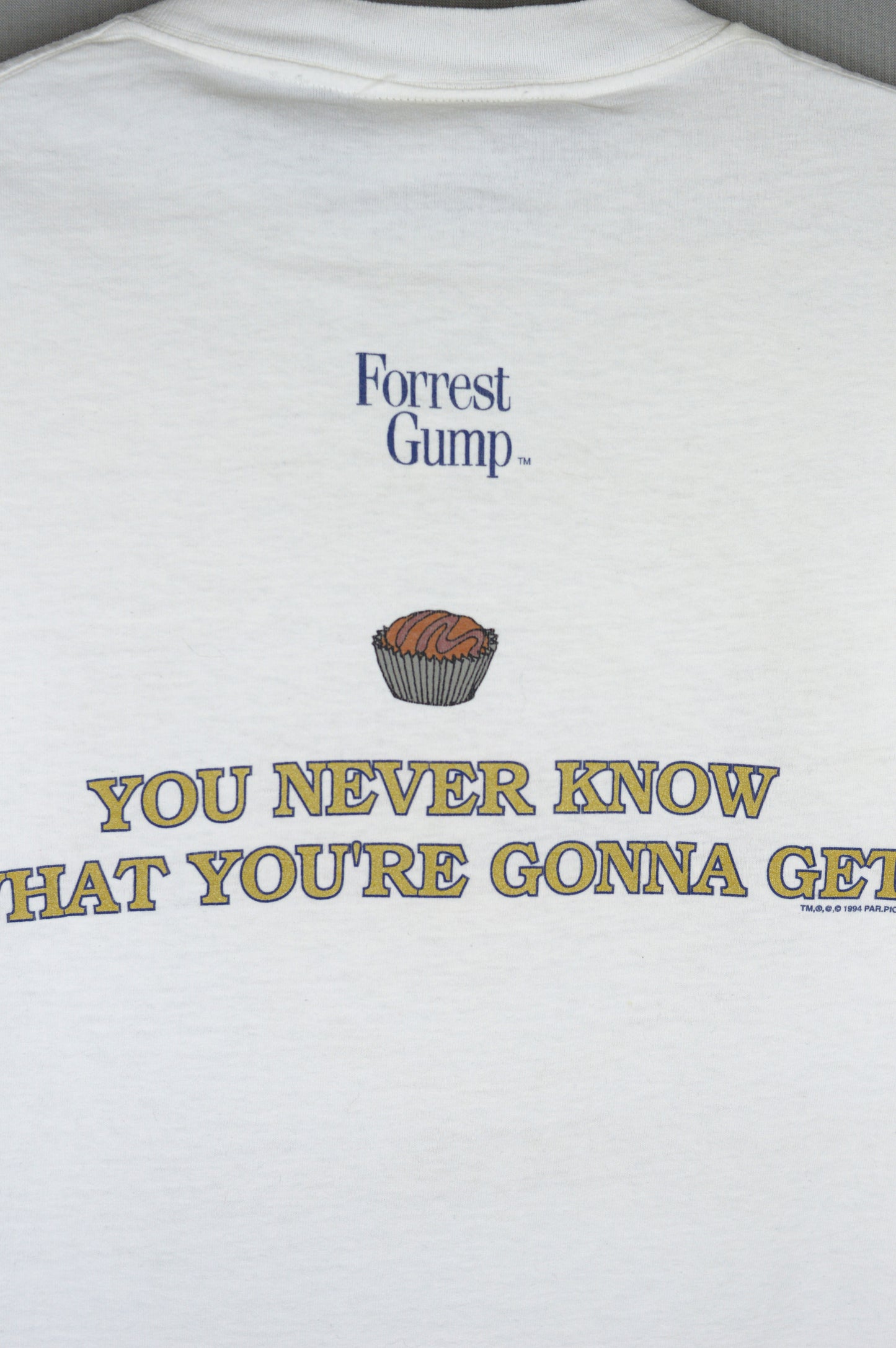 Vintage Forest Gump Life Is like A Box of Chocolates 1994 t shirt (Made In USA,  Single Stitch) - Underdog Store