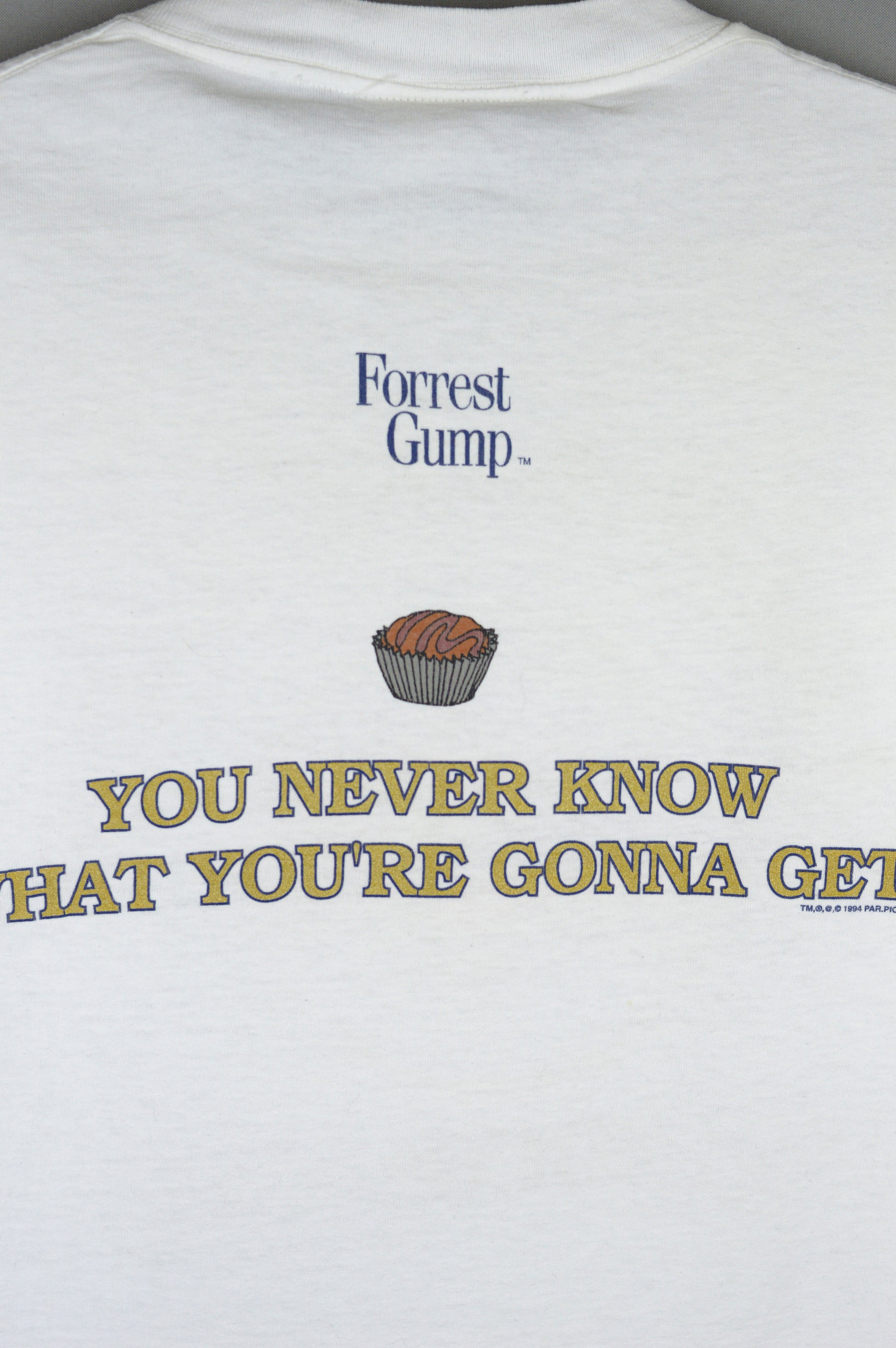 Vintage Forest Gump Life Is like A Box of Chocolates 1994 t shirt (Made In USA,  Single Stitch) - Underdog Store