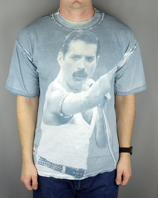 Vintage Freddie Mercury all over print 1993 t shirt - Underdog Store