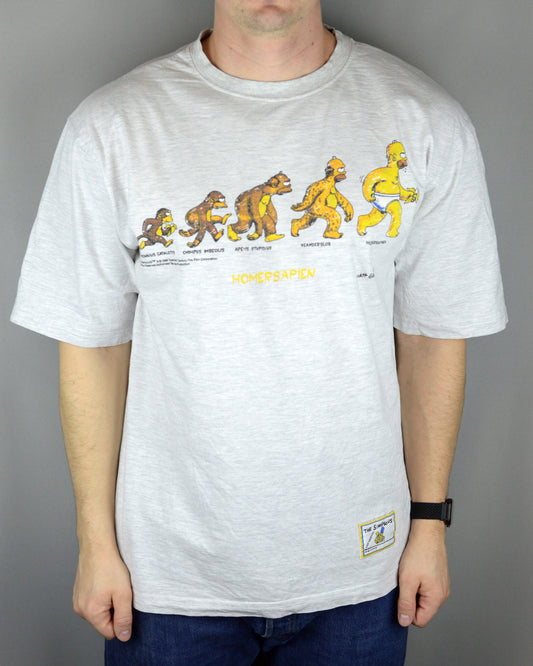 Vintage The Simpsons Homersapien 1998 t shirt - Underdog Store