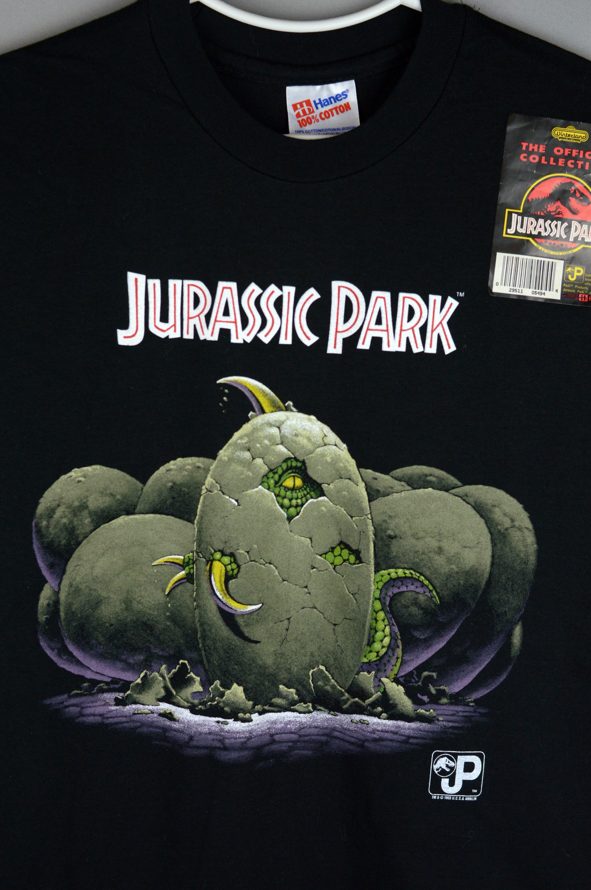 Vintage Jurassic Park 1993 Eggs Promo t shirt (Single Stitch, Made In USA) - Underdog Store