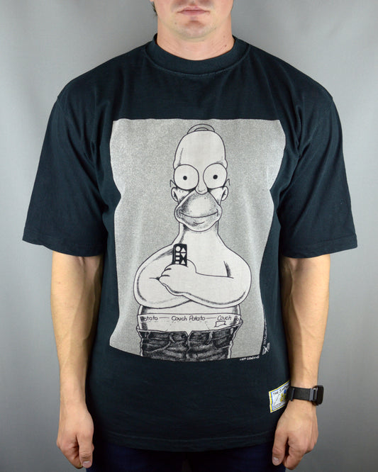 Vintage The Simpsons Homer Couch Potato 1997 t shirt