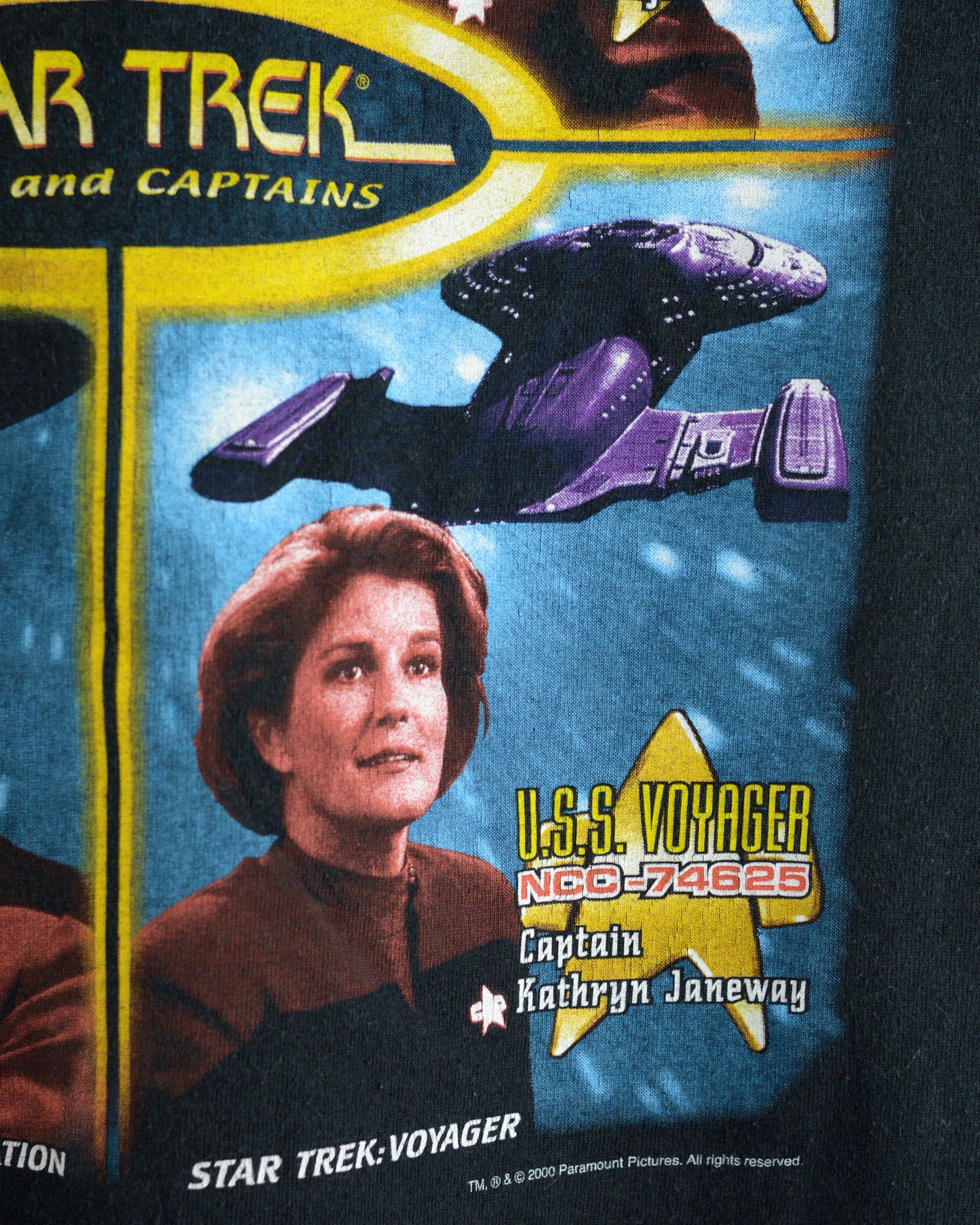 Vintage Star Trek Ships And Captains 2000 t shirt